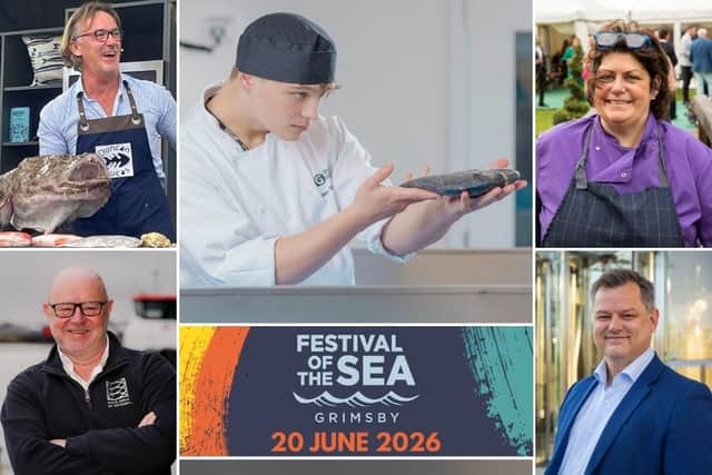 Duncan Lewis, top left, and Rachel Green, top right, are joining Grimsby Institute students at Festival of the Sea, backed by Simon Dwyer, bottom left, and Bjørn-Erik Stabell.