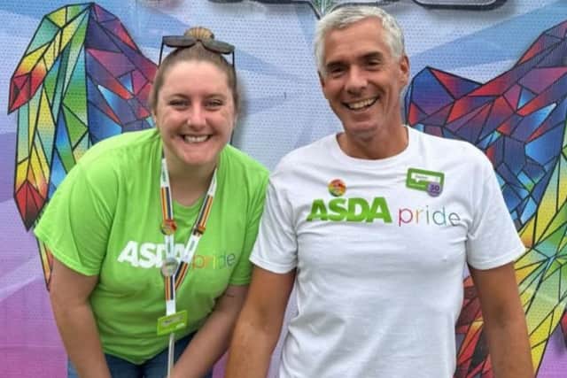 Asda Boston's community champion, Stephen Bromby, (right) with Asda Newark's community champion, Sinead Hinch