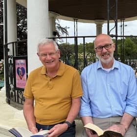 Phil Cushen, Deputy Chair of Trustees at Jubilee Park (left), Coun Craig Leyland, leader of East Lindsey District Council (centre) and local poet, Marion Ashton, (right) are all supporting the new festival