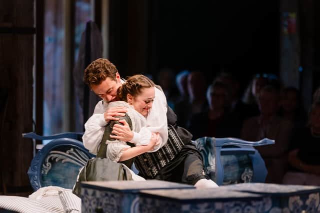 Jack Sandison (Figaro) and Ellie Neate (Susanna) in Wild Arts' 'The Marriage of Figaro'