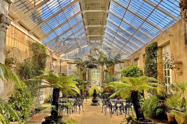 The conservatory at Harlaxton Manor