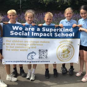 Children at Spilsby Academy celebrate SuperKind Award