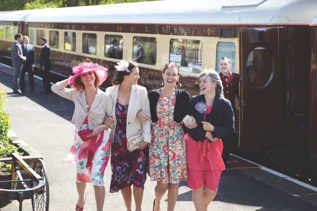 All aboard ... passengers prepare to travel on the Northern Belle