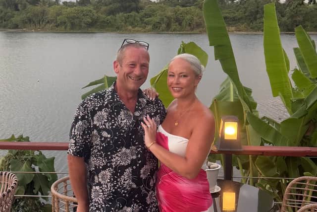 Kevin and Lisa Fallon in Thailand before being stranded