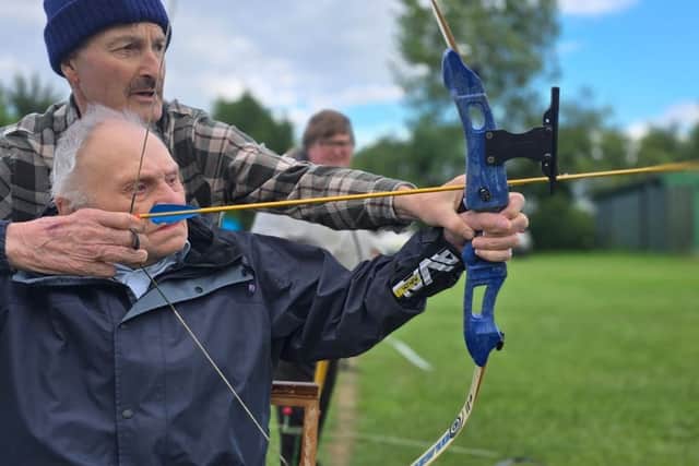 Colin Andrew at the archery club