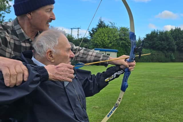 Colin Andrew at the archery club