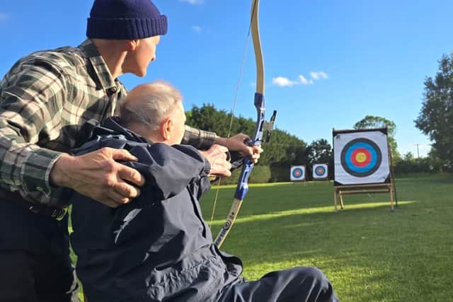 Colin Andrew at the archery club