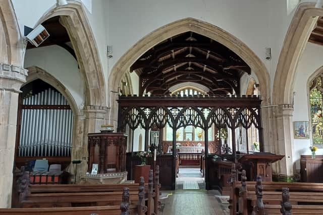 The beautiful interior of St Mary's Marshchapel