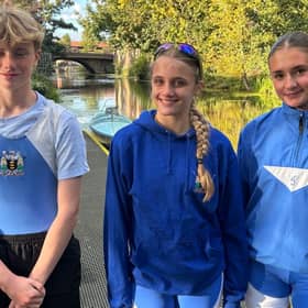 Boston's junior trio - triumphant on the River Ancholme.
