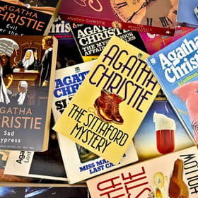 A group of Agatha Christie books