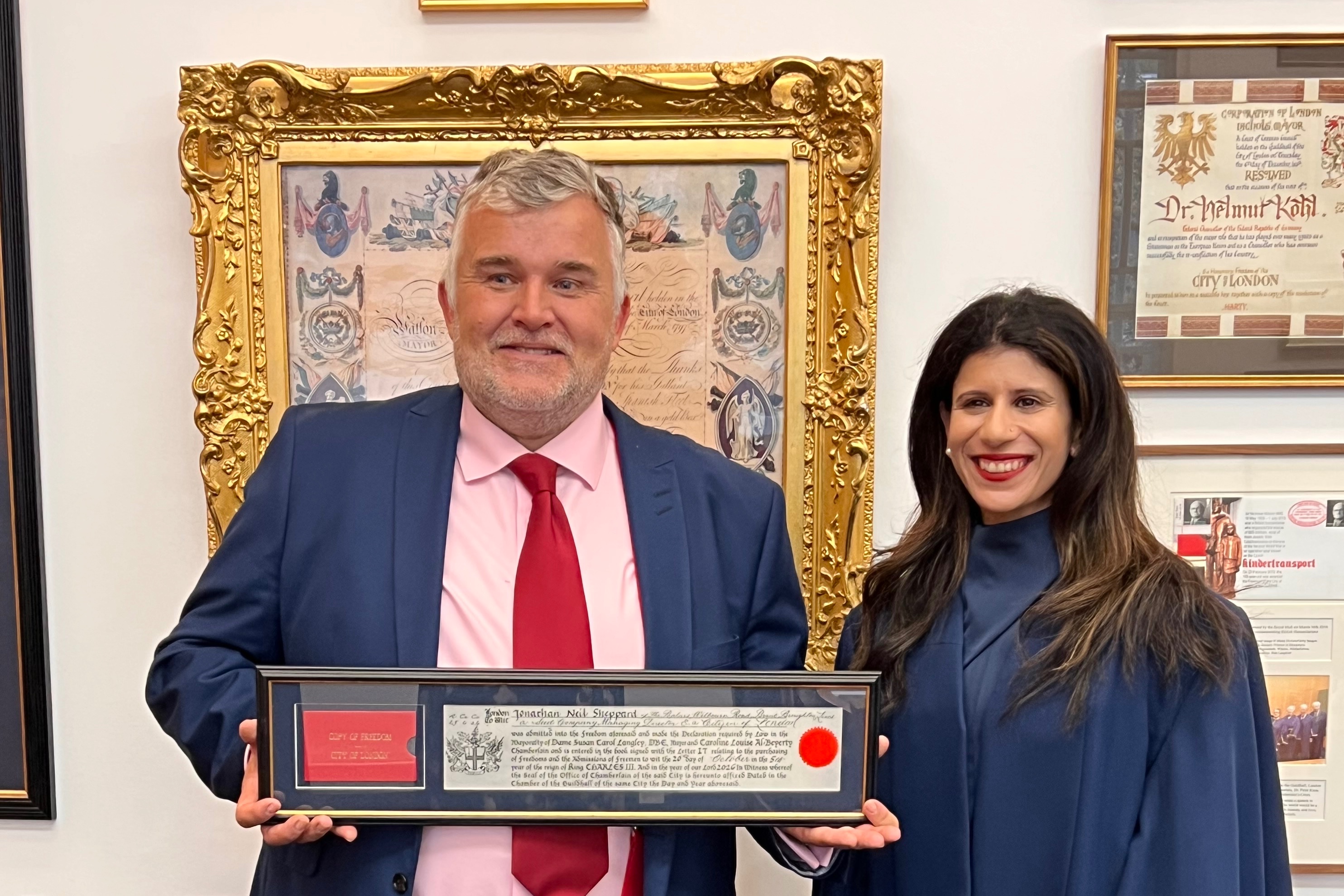 Gold Medal winning cosmos grower awarded The Freedom of the City of London