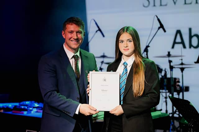Principal Jake Bailey presented certificates to those completing the Duke of Edinburgh’s silver award.