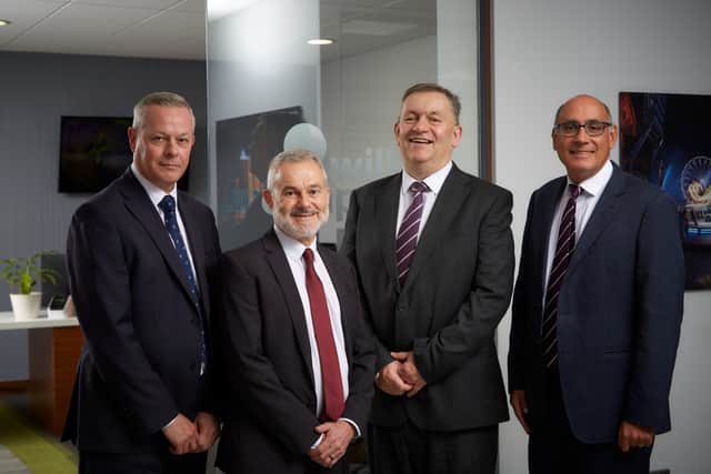 From left, Chris Grocock, Neil Franklin, Nasim Sharf and Ralph Gilbert.