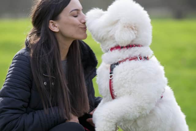 Friends for Life 2020 finalists Hayley Byrne-Ingle with her dog Ellie.