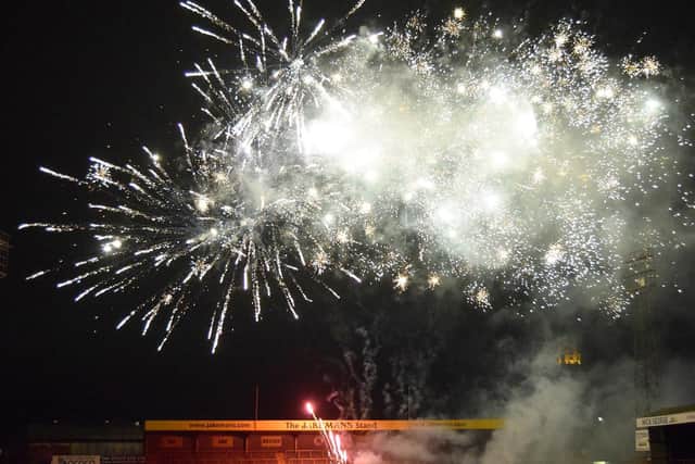 The spectacular fireworks display Picture: Boston United