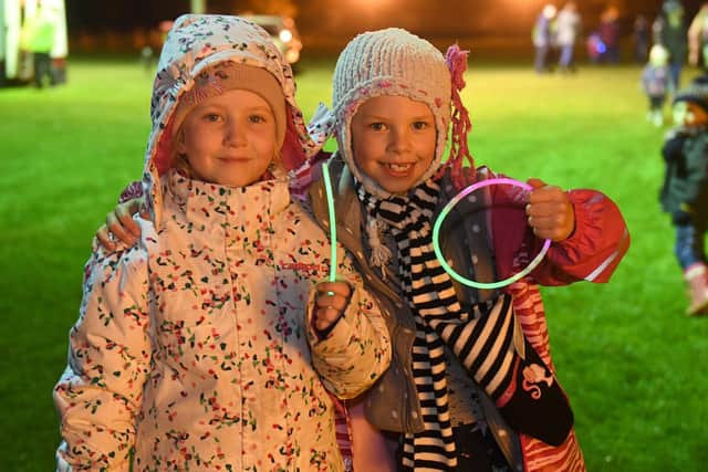 Rotary Club of Spilsby fireworks display. L-R Emily Potter 6 and Faith Sorrell 6 ANL-190611-150301001