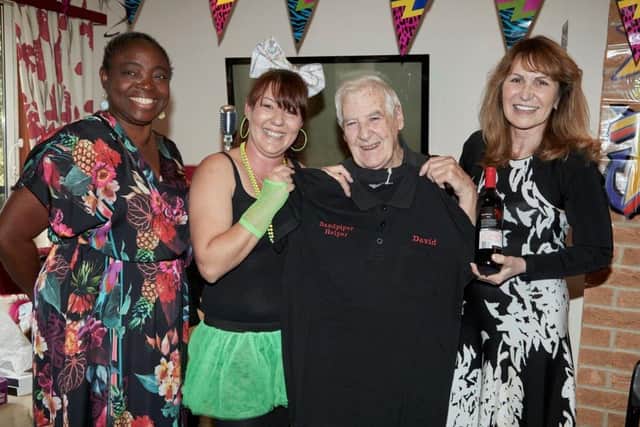 Operations Director Nike Ajewole, Registered Manager Kelly Davies, David Claxton (Resident), and Founder and Director Tracy Shelbourn.