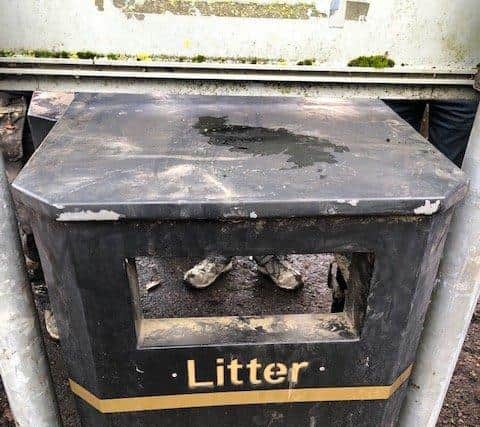 One of the new bins.