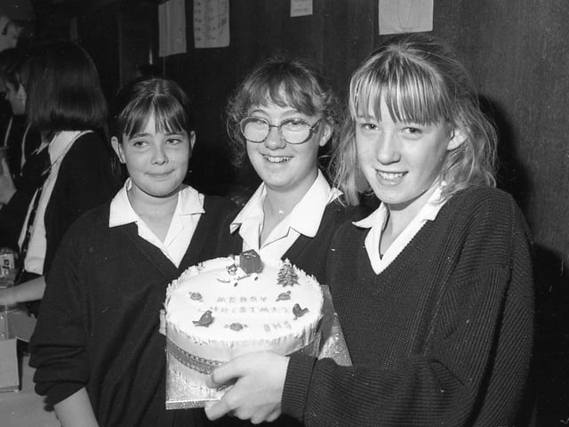 Stacey Smith, Melissa Clark, and Cheryl Bett getting into the Christmas spirit.