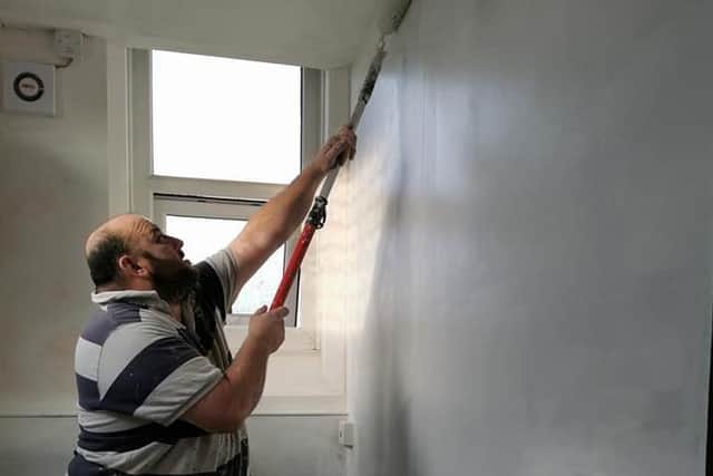 Volunteers have worked on the project.