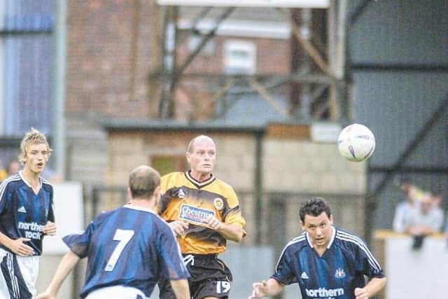 Paul Gascoigne takes on Newcastle.