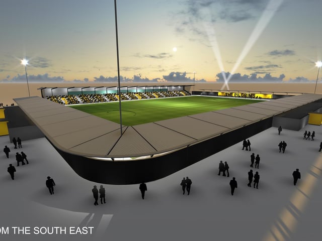 An artist's impression of the new Boston United stadium.