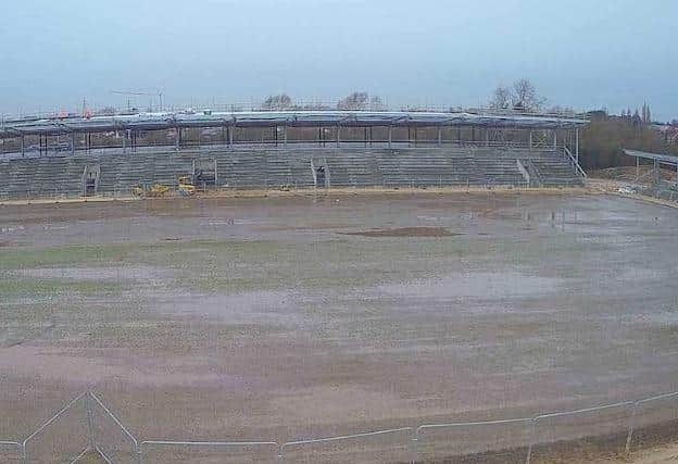 A view of construction.