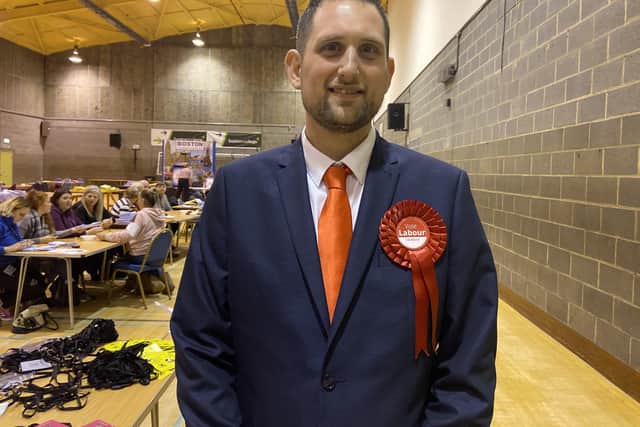Labour's Ben Cook arriving at the count. ANL-191213-005627001