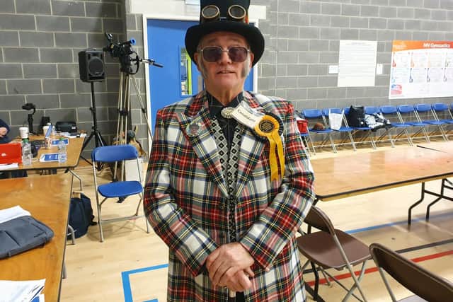 Official Monster Raving Loony Party candidate, Peter Hill (aka. The Iconic Arty-Pole)