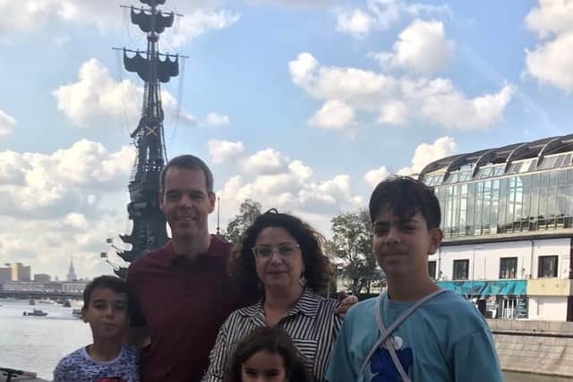 James and his family live in Moscow.