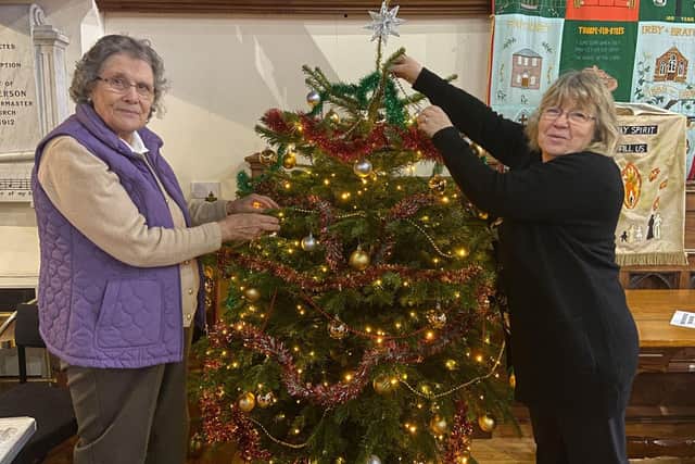 The Chriustmas tree donated by Bell's of Benngton is trimmed rewady for guests. ANL-191217-104120001