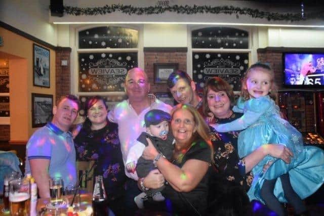 Families saw in the New Year at the Seaview pub in Skegness. Photo: Barry Robinson. ANL-200201-112128001