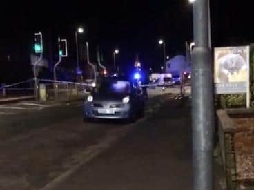 The scene of the collision in Newmarket yesterday evening (January 6).