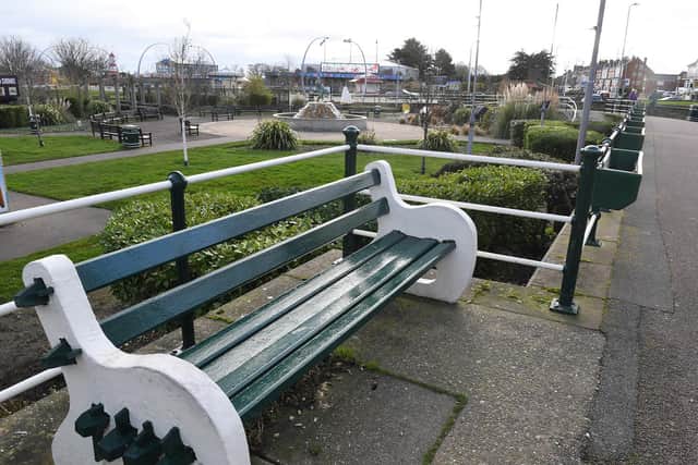 Seating has also been painted along the foreshore.