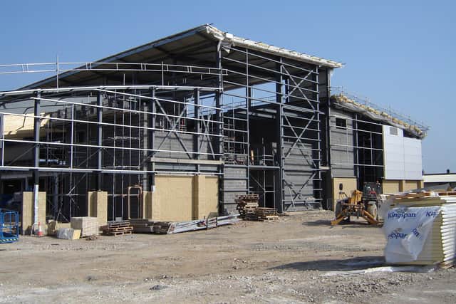 Construction of the Meridian Leisure Centre.