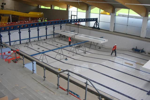 Construction of the Meridian Leisure Centre.