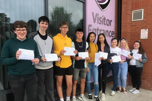 Skegness Academy students celebrating there O-Level results last year.