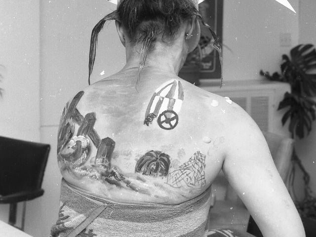 The design continued on to the back.