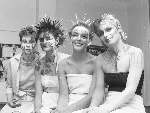 More seasonal designs, as modelled by (from left) Louise Chatterton, Adele Stanley, Beverley Quibell, and Mandy Davies.