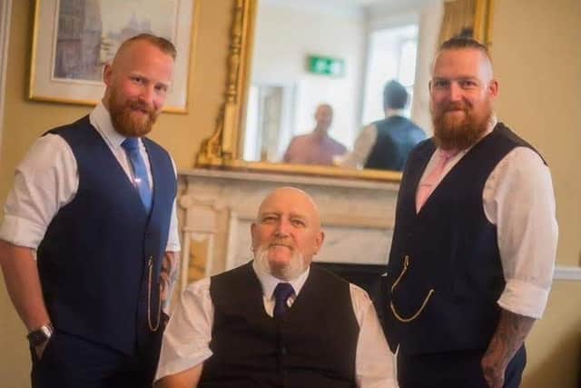 Drew and Lee with dad Mitch