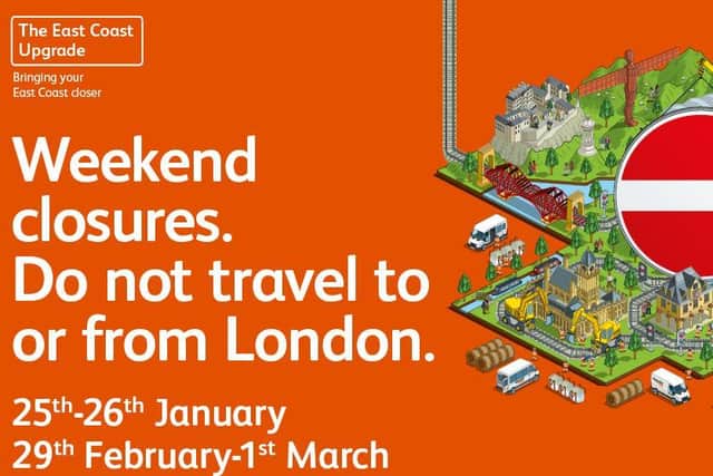 Weekend closures on the East Coast Mainline coming up.