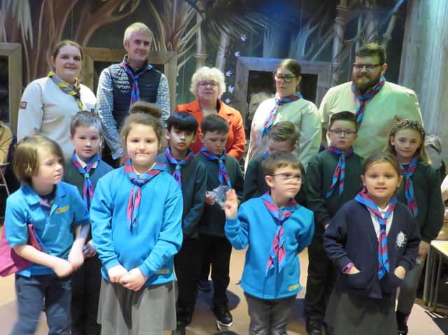 1st Wainfleet Scouts  investiture  at the Lincolnshire Wildlife Park. Mayor of Wainfleet Coun Deborah Wickes is pictured with the adults who were invested - Adam Ongley, Emma Harness and Austen Ellis. Also pictured is Sarah Baumber 
District Commissioner Skegness and Spilsby