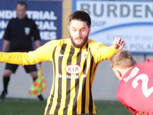 Dominic Knowles scored the winner against Brackley last month. Photo: Eric Brown