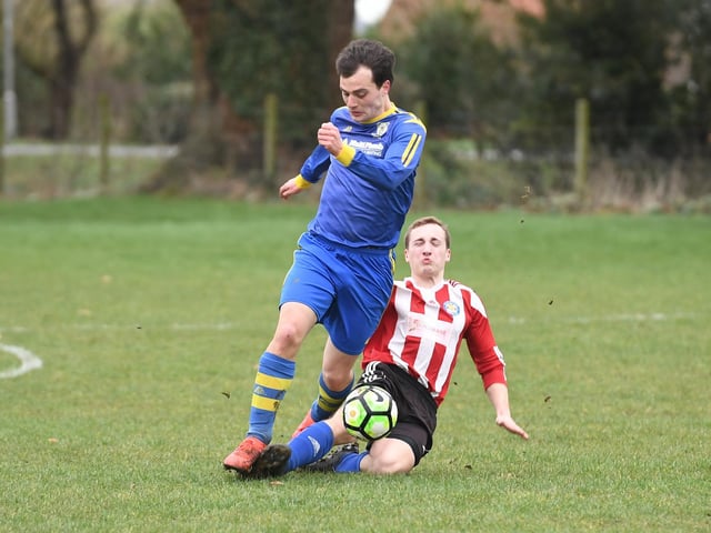 Park United 5 Billinghay Athletic 0. Match action by David Dawson