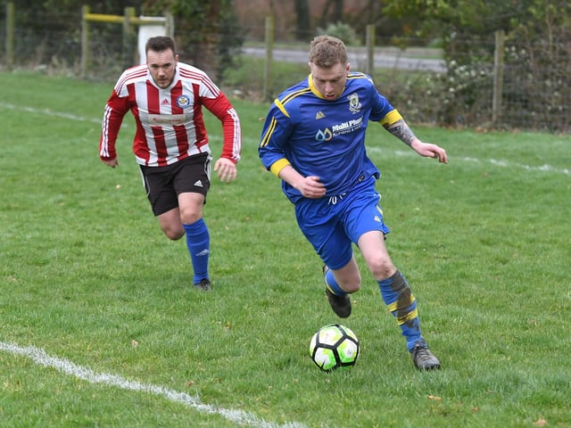 Park United 5 Billinghay Athletic 0. Match action by David Dawson
