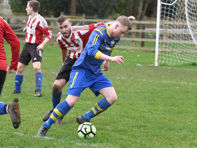 Park United 5 Billinghay Athletic 0. Match action by David Dawson