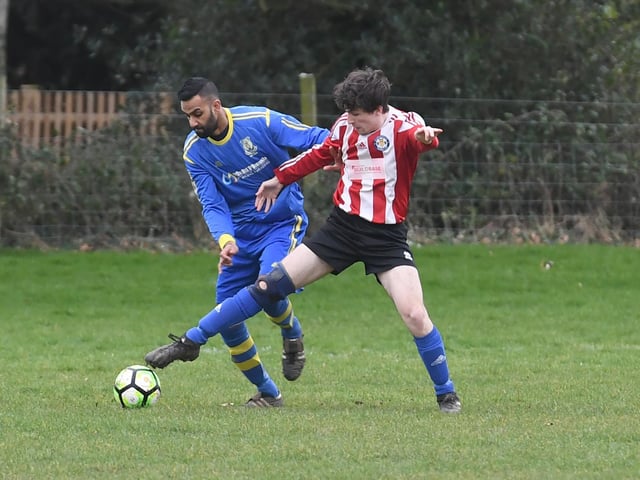 Park United 5 Billinghay Athletic 0. Match action by David Dawson