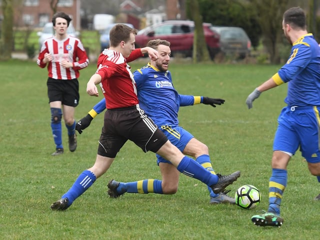 Park United 5 Billinghay Athletic 0. Match action by David Dawson