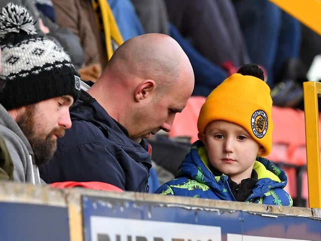Fans watch Boston United v Telford. Photo: John Aron