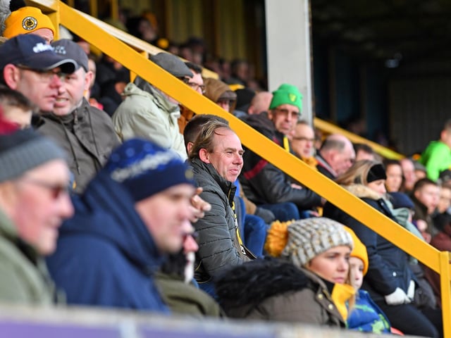 Fans watch Boston United v Telford. Photo: John Aron